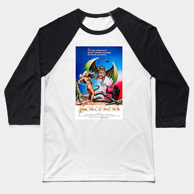 Sorceress (New World, 1982) Baseball T-Shirt by Scum & Villainy